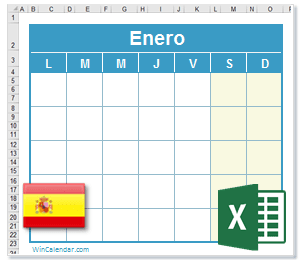 Calendario Excel España