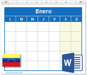 Calendario Word Venezuela