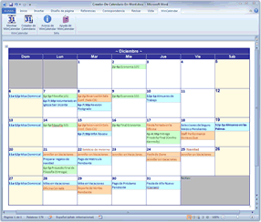 Fazer um calendário mensal