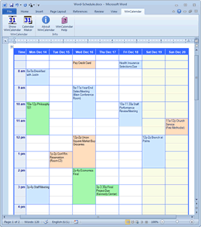 Schedule Calendar with appointments