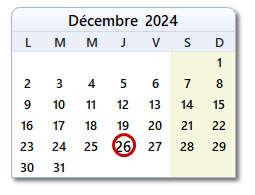 La date d'aujourd'hui