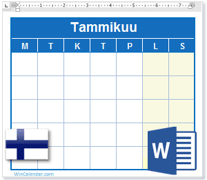 Kalenteri Word Suomi
