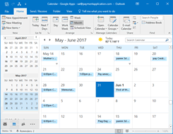 Outlook calendar