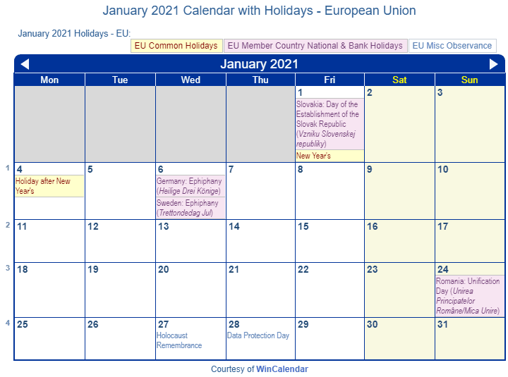 Europa Kalender 2021 Kalender Apr 2021