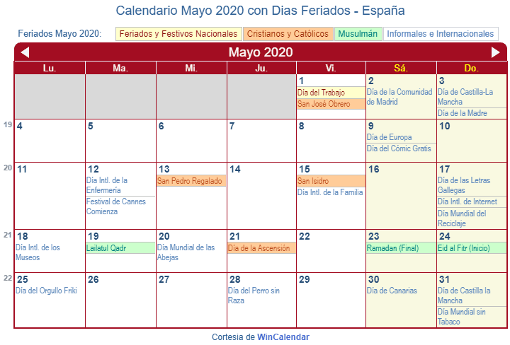 Calendario Laboral De 2016 Tiene Ocho Fiestas Nacionales Igual