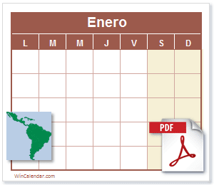 Calendario PDF America Latina