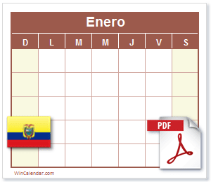 Calendario PDF Ecuador