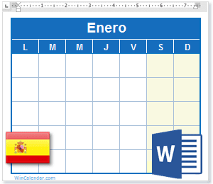 Calendario Word España