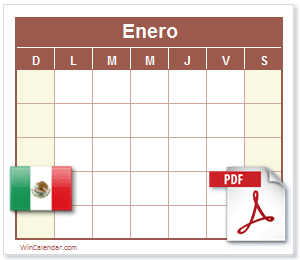 Calendario PDF México