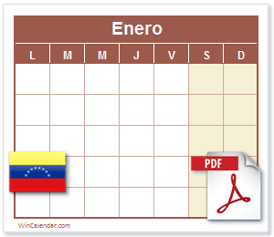 Calendario PDF Venezuela