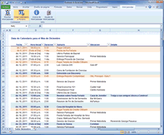 Calendario de Outlook de exportacion a Excel