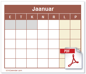 Kalender PDF Eesti tühi