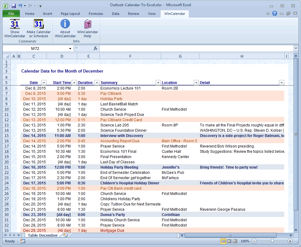 How To Export Outlook Calendar To Excel