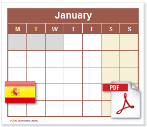 Calendar PDF Spain