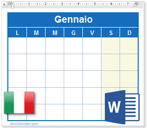 Calendario Word Italia