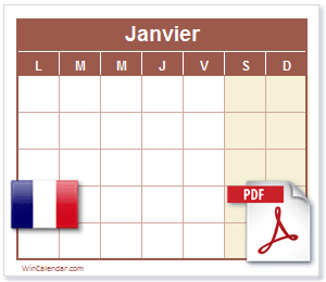 Calendrier PDF France