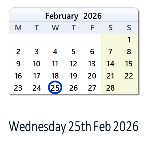 25 February 2026: History, News, Top X Posts & Day Info - UK