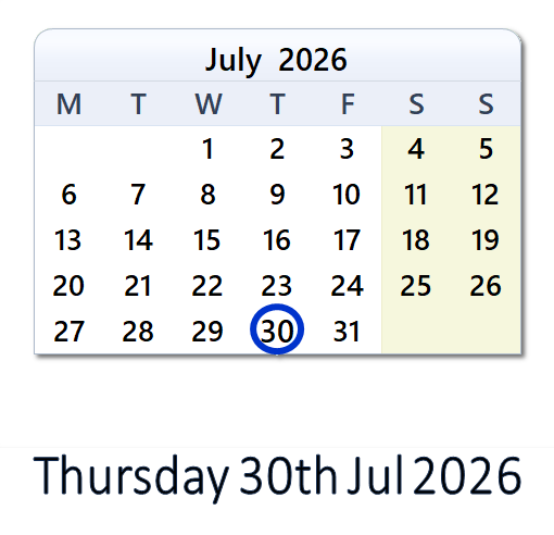 What Happened on 30 Jul 2026 in India? | WinCalendar