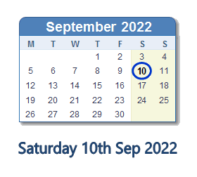 Saturday 10th September | 3PM - 8PM