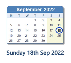 Sunday 18th September | 3PM - 8PM