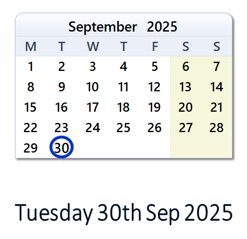 30 September 2025: History, News, Top X Posts & Day Info - UK
