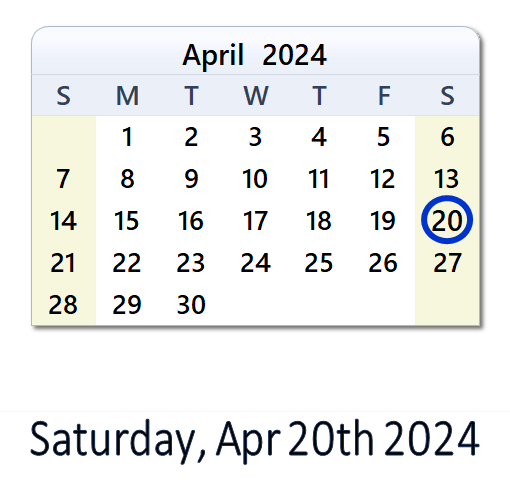 April 20, 2024: History, News, Top X Posts & Day Info - CA