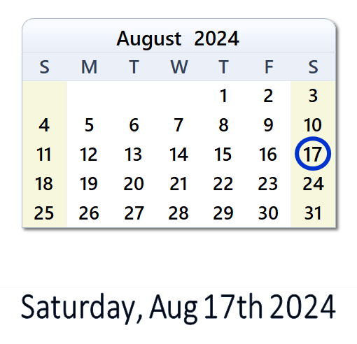 August 17, 2024: History, News, Top X Posts & Day Info - CA