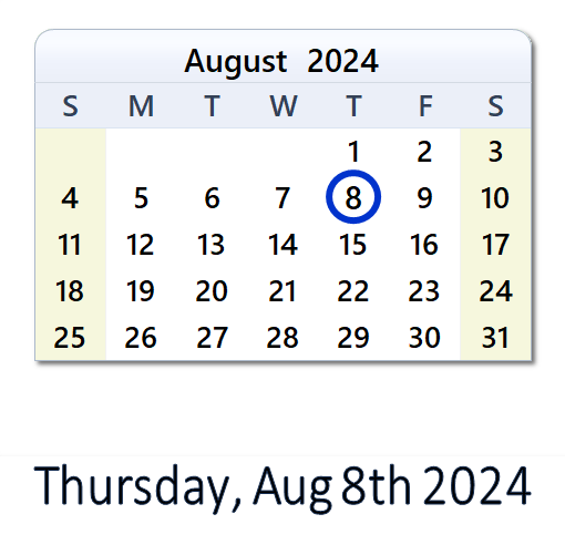 August 8, 2024: History, News, Top X Posts & Day Info - CA