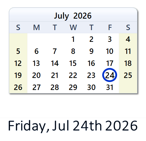 What Happened on Jul 24, 2026 in the USA? | WinCalendar