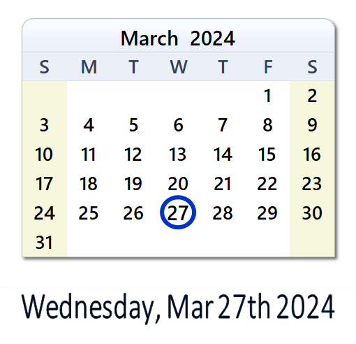 March 27, 2024: History, News, Top X Posts & Day Info - CA