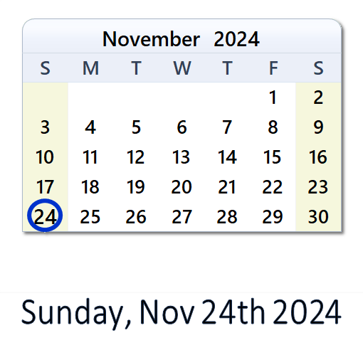November 24, 2024: History, News, Top X Posts & Day Info - CA