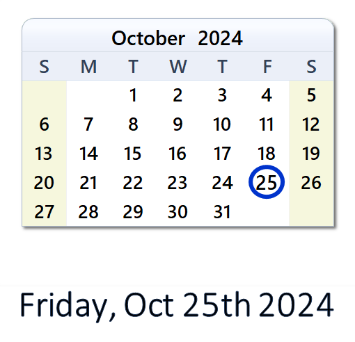 October 25th Fall October 25, 2024: History, News, Top X Posts & Day Info - CA