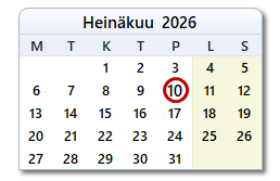 Tämän päivän päivämäärä