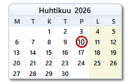 Tämän päivän päivämäärä