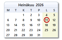 Tämän päivän päivämäärä