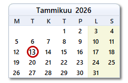 Tämän päivän päivämäärä
