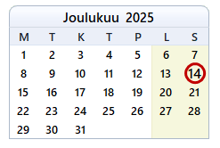 
Tämän päivän päivämäärä