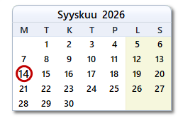 Tämän päivän päivämäärä