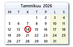 Tämän päivän päivämäärä