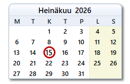 Tämän päivän päivämäärä