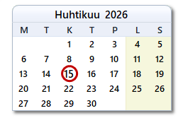 Tämän päivän päivämäärä