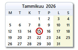 Tämän päivän päivämäärä