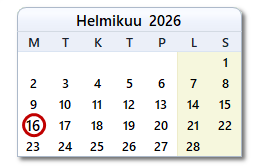 Tämän päivän päivämäärä