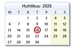 Tämän päivän päivämäärä