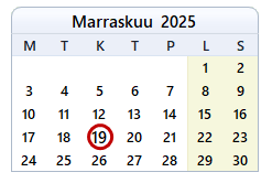 
Tämän päivän päivämäärä