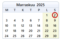 
Tämän päivän päivämäärä