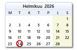 Tämän päivän päivämäärä