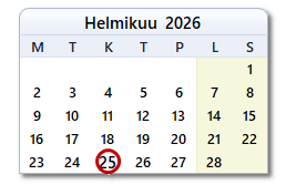 Tämän päivän päivämäärä