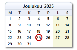 Tämän päivän päivämäärä