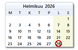 Tämän päivän päivämäärä